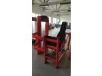 Seated Leg Press with 120 KGS Steel Weight Stack Red/Black