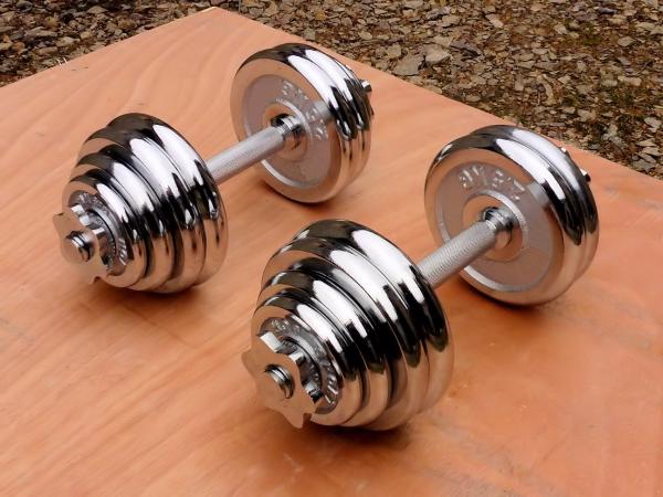 Nakládací činky 2x16kg za 2190,- CHROM