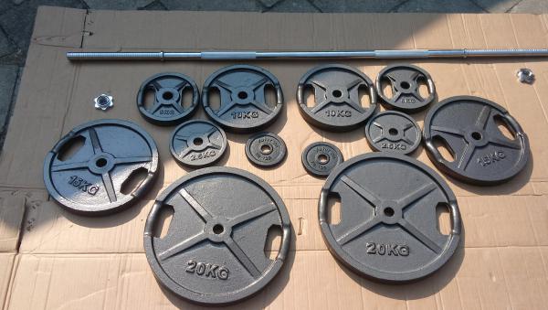 Nakládací činkový set na cvičení 117,5 kg