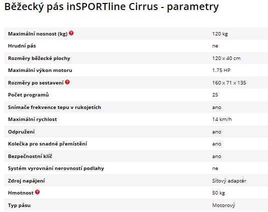 Prodm beck ps InSPORTline Cirrus motorov