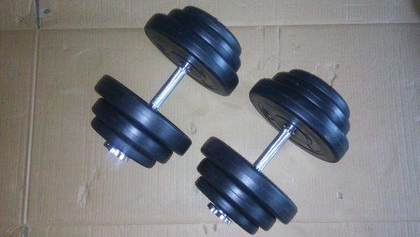 Jednoruční nakládací činkový set 2 x 29 kg