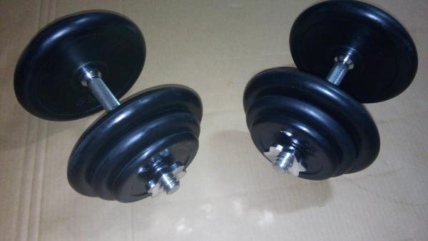 JEDNORUČNÍ ČINKY POGUMOVANÉ 2x 29 kg