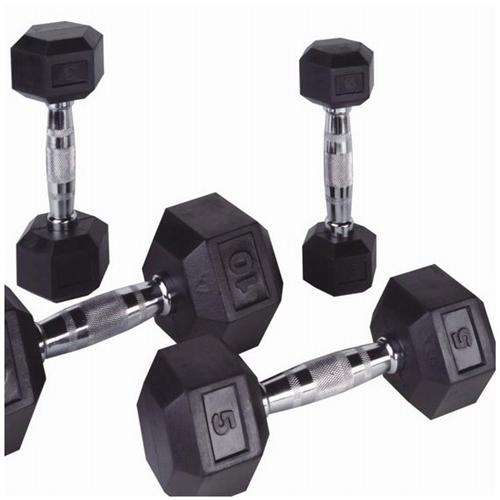 Sada jednoručních pogumovaných činek 10-40 kg