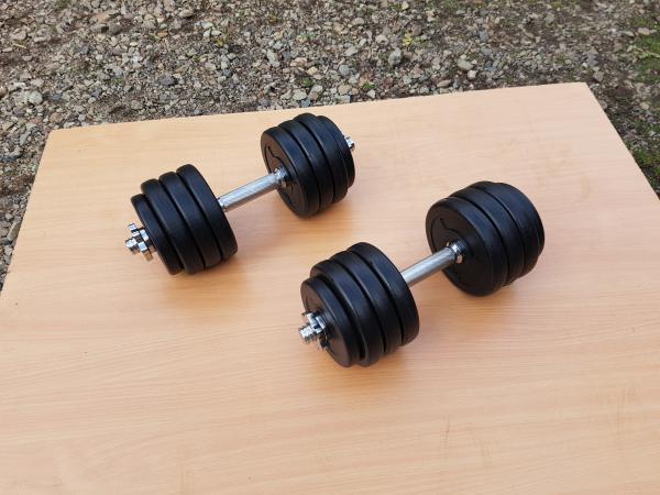 Jednoručky činky 2x14kg za 1490,-Kč