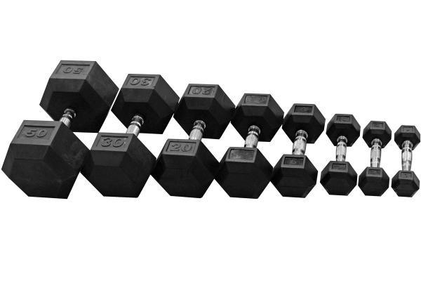 Jednoruční činky HEXA 32,5 až 50 kg