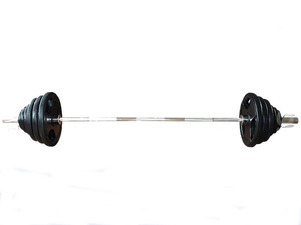 Olympijská činka 120 kg pogumovaná