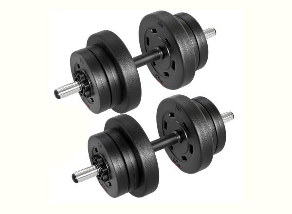 Nakládací činky 2x11kg - NOVÉ