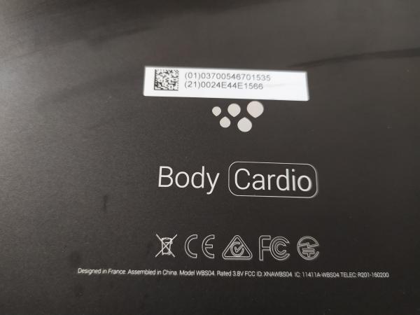Chytrá diagnostická osobní váha Withings BodyCardio