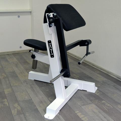 Biceps v sedě s kotoučovou zátěží