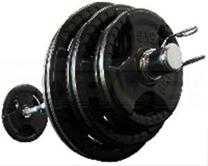 Olympijská činka s pogumovanými kotouči - 110 kg