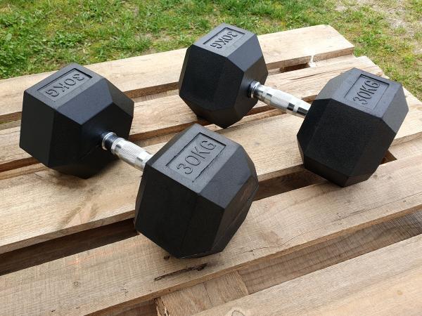 šestihranné činky 2x30kg (NOVÉ) - HEXA