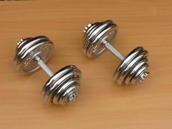 Jednoručky činky 2x30kg za 5990,- CHROM