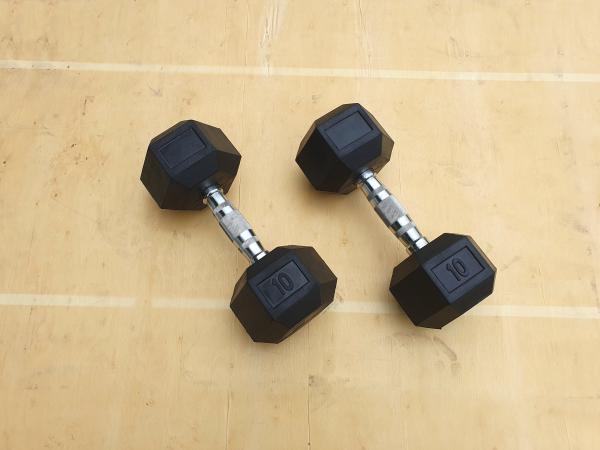 šestihranné činky 2x10kg 2x14kg 2x18kg (NOVÉ) - HEXA