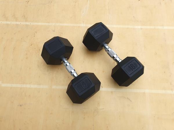 šestihranné činky sada 56kg (NOVÉ) - HEXA