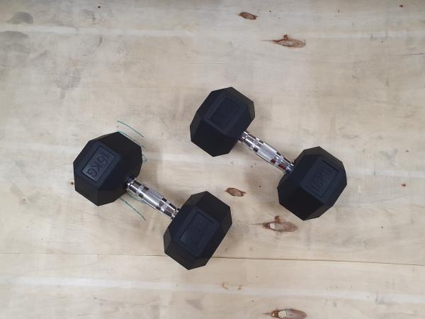 šestihranné činky 2x16kg (NOVÉ) - HEXA