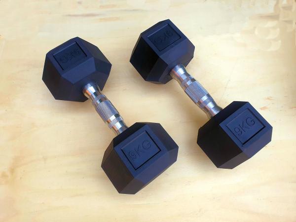 šestihranné činky 2x9kg (NOVÉ) - HEXA