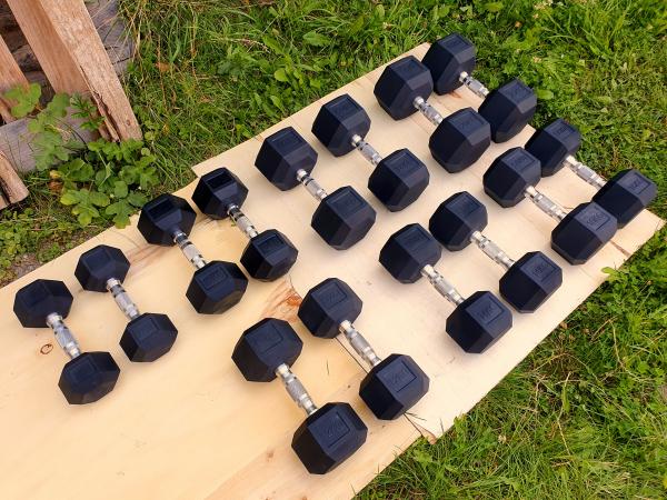 jednoruční činky sada 194kg HEXA (7-20kg)