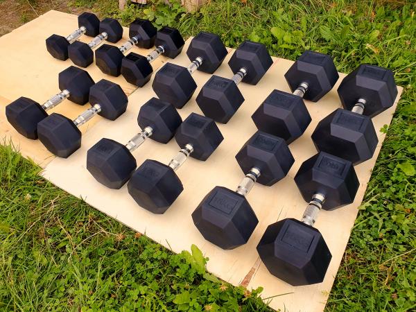 jednoruční činky sada 194kg HEXA (7-20kg)