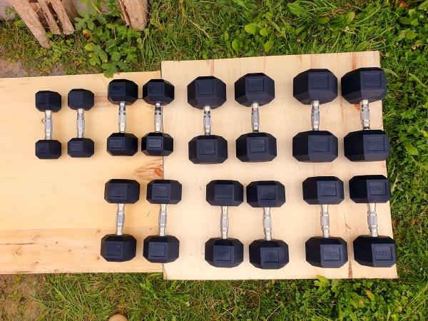 jednoruční činky sada 194kg HEXA (7-20kg)