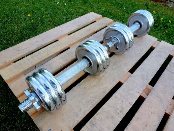 Jednoručky činky 2x10kg za 1990,- CHROM