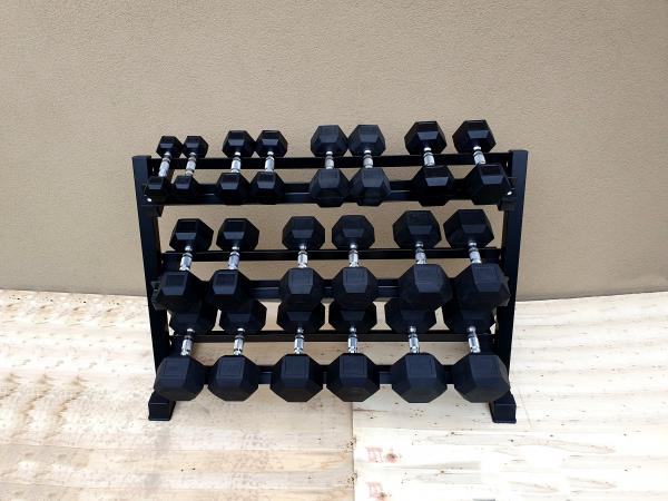 jednoručky činky - HEXA - sada 275kg + STOJAN