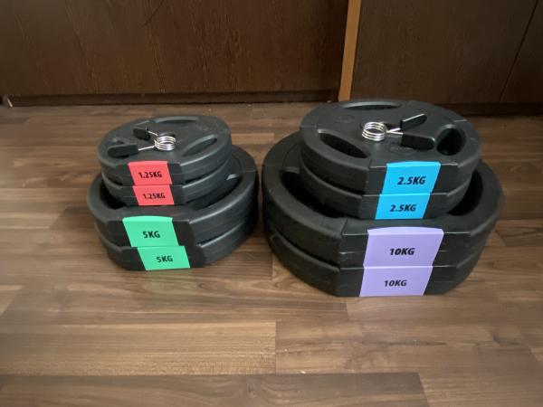 Nakládací obouruční činka HMS GSP40 42kg