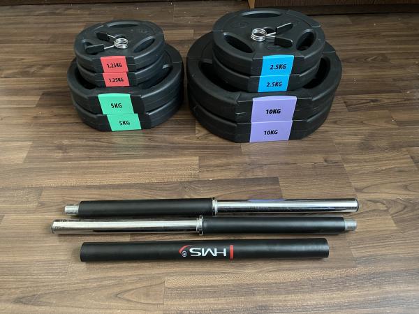 Nakládací obouruční činka HMS GSP40 42kg