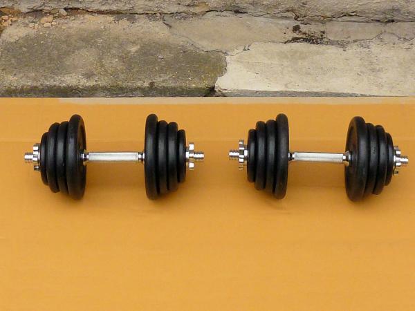 Nakládací činky 2x24kg - NOVÉ