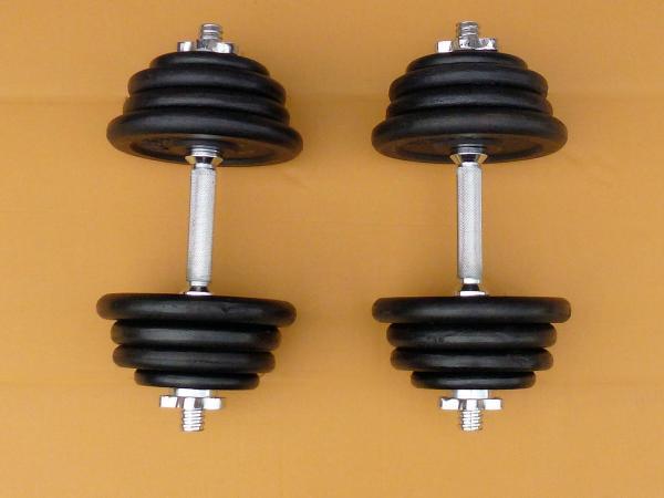 Nakládací činky 2x24kg - NOVÉ