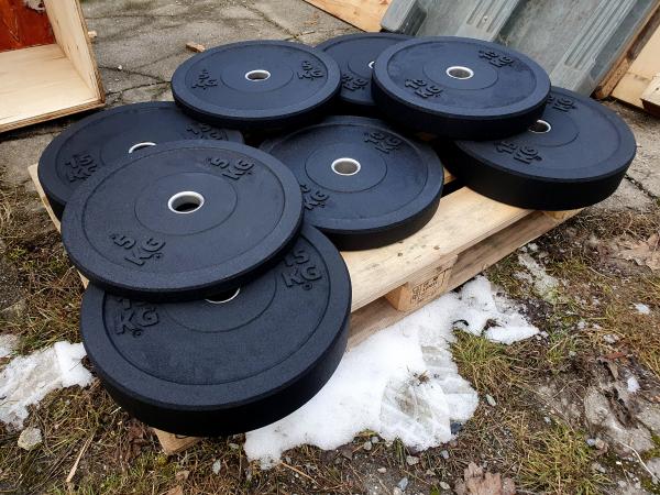 kotouče na olympijskou činku - BUMPER - 90kg sada