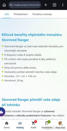 Eliptický trenažér Stormred